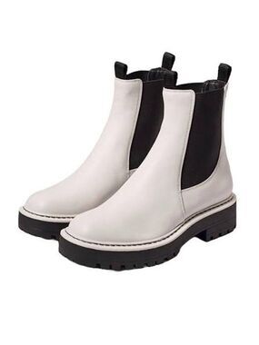 Women's Sam Edelman Laguna White Leather Ankle Boots Size 9